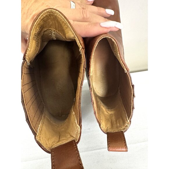 Crown Vintage Tawny Brown Tan Ankle Boots Women’s 9M Boho Western Cowgirl Staple - Picture 13 of 16